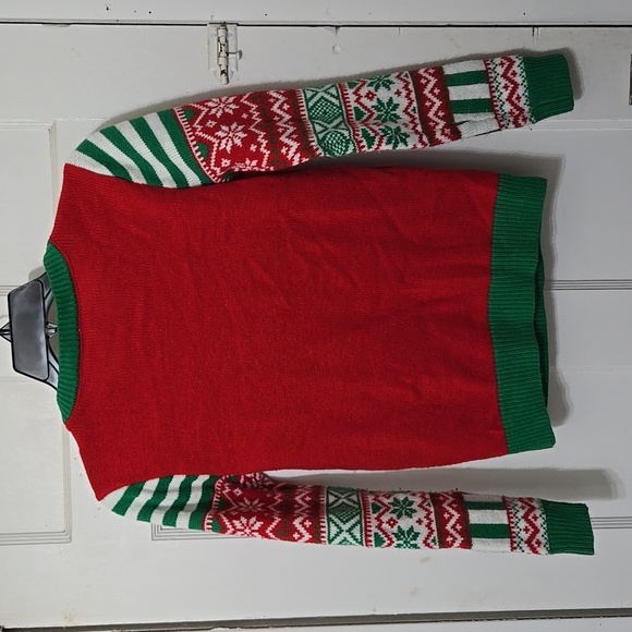 Festive Reindeer Christmas Sweater Junior Girls 3-5 - Picture 4 of 4